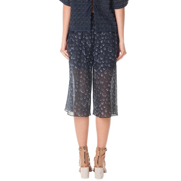 tibi  shidori dot relaxed silk cotton culottes - Picture 5 of 8